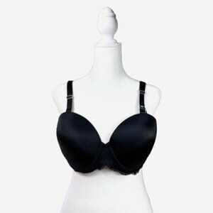 City Chic Black Pink Push-Up Bra 42B Strapless Optional NWT